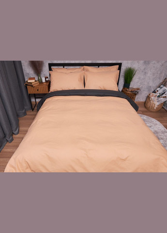 Комплект постільної білизни Бязь Gold Люкс King Size 220x240 наволочки 2х40х60 (MS-820003290) Moon&Star Gray Cream (288043970)