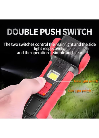 Портативний багатофункційний ліхтар COB з магнітом і кліпсою світлодіодний 500 лм No Brand (372017802)