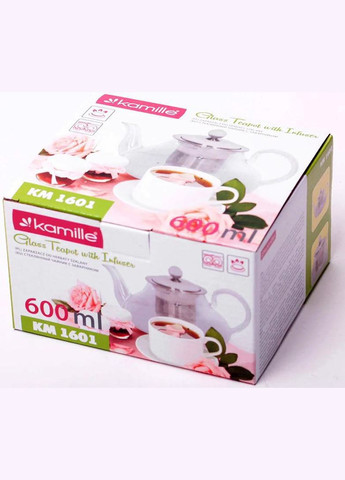 Чайник заварочный Ilasade 600мл стеклянный со съемным ситечком Kamille (330136935)