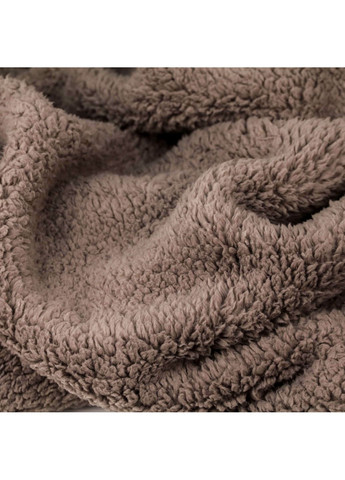Плед-ковдра з шерпи та флісу какао 150x200 см Love You (369621718)
