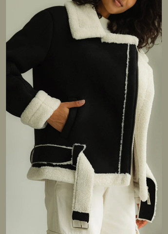 Чорна демісезонна косуха-авіатор Seventeen