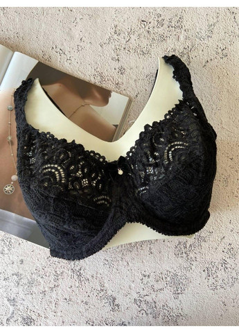 Чёрный бюстгальтер на чашку f для груди большого размера черный Lanny Mode