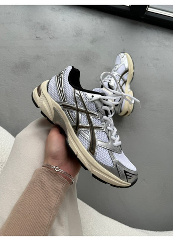 Білі Осінні кросівки чоловічі asics gel-1130 white / silver / brown асікс гель 1130 No Brand