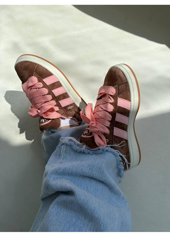 Рожеві Осінні кросівки чоловічі adidas campus brown pink адідас кампус No Brand