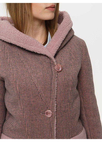 Розовая демисезонная пальто женское 21 - 1867 RR Designer