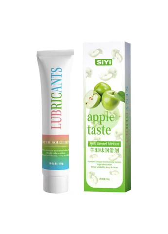 Лубрикант съедобный интимный 50 мл на водной основе с сочным яблочным вкусом No Brand (335877641)