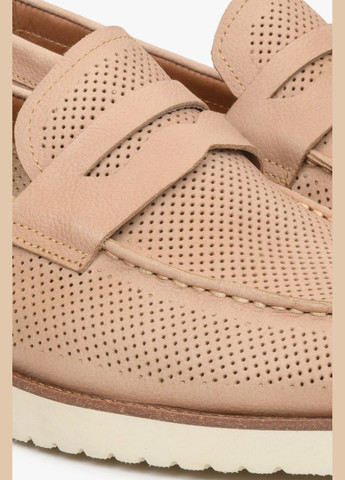 Бежевые лоферы, цвет бежевый Estro