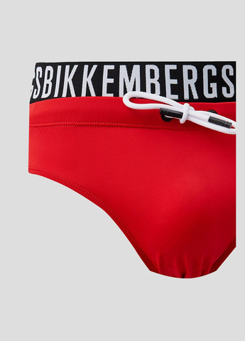 Мужские красные кэжуал красные плавки-брифы с логотипом Dirk Bikkembergs