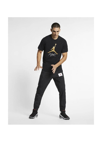 Чорна футболка чоловіча jumpman flight t-shirt black Air Jordan