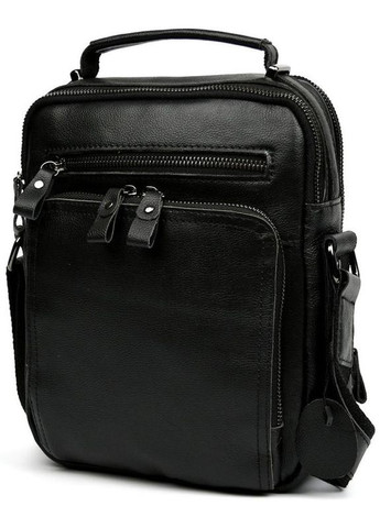 Сумка месенджер через плече чоловіча шкіряна Чорний 35549 Bexhill (334285445)