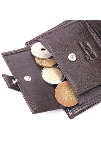 Вертикальный кошелек мужской Кожаный 20991 Коричневый Karya (306882227)