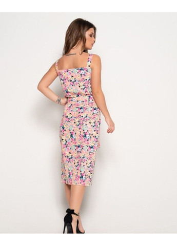 Розовое повседневный платье 10833 m розовый ISSA PLUS