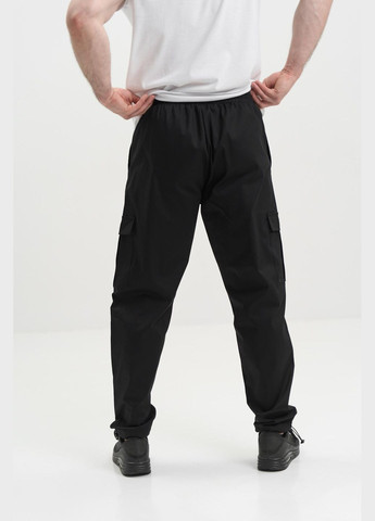Штани карго чоловічі Великого розміру стрейч-котон з кишенями весна-літо-осінь, чорний No Brand (338792312)