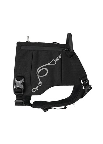 Шлейка для собак TLB2251 светоотражающая, из водонепроницаемой ткани Cordura, регулируемая, Черный, L Truelove (373444071)