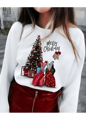 Молочний жіночий світшот Asi.Store.ua новорічний без декору (368541005)