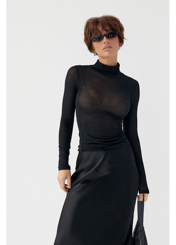 Полупрозрачный гольф в сетку - черный цвет Lurex (370601955)