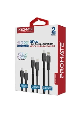 Дата кабель (cablekit-ci) Promate USB-C to Lightning 2.0m (401637329)