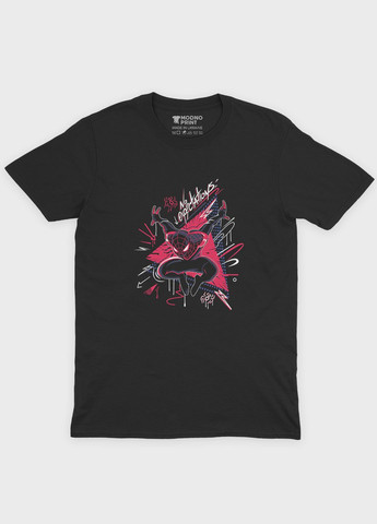 Черная демисезонная футболка для мальчика с принтом супергероя - человек-паук (ts001-1-bl-006-014-049-b) Modno