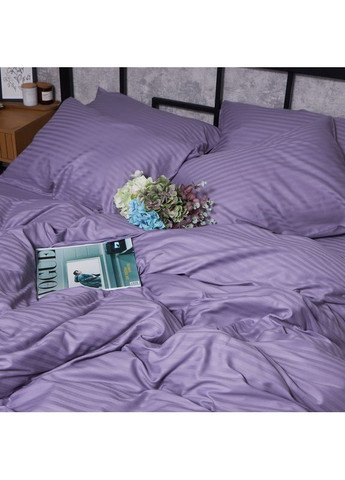 Комплект постільної білизни Satin Stripe «» Євро 200х220 наволочки 4х50х70 (MS-820008693) Moon&Star Soft Lilac (356112810)