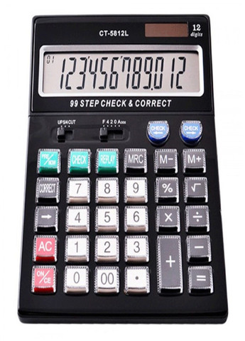 Калькулятор многофункциональный настольный 5812L двойное питание 12-ти разрядный VTech (282927646)