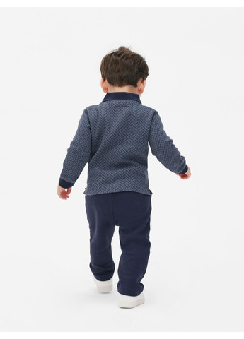 Синяя детская футболка-поло демисезон,синий-голубой в узоры, для мальчика Primark