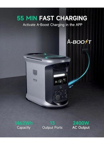 Портативная электростанция Ampace 1500, 1462 Вт·ч LiFePO4, 2400 Вт Andes Ampace 1500 (369512455)