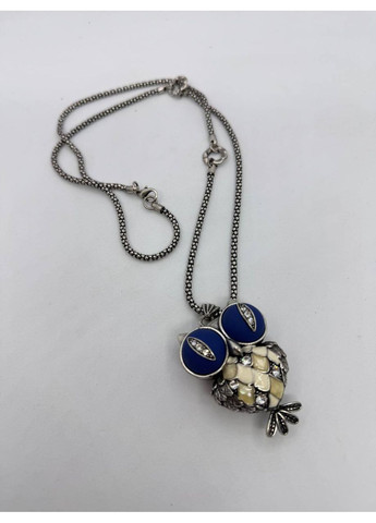 Подвеска бижутерная Сова 40*50*20 мм 74 см Синий No Brand (350633888)