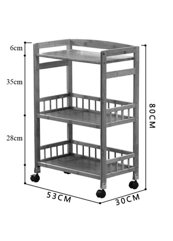 Етажерка з дерева для ванної на коліщатах Комунія охра (АБТ-006304) No Brand (328210279)