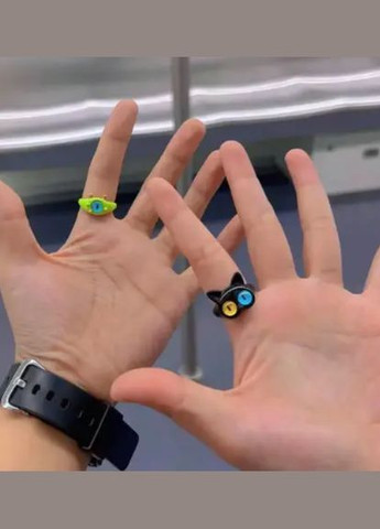 Кольцо Котик черный. Без размера. Бижутерия No Brand (294207209)