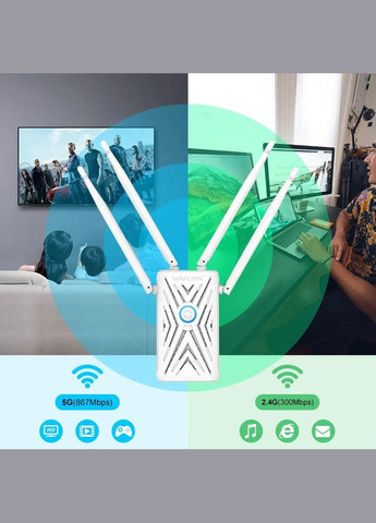 AC1200 Aerial K wi-fi підсилювач сигналу (репітер) 2.4 / 5.8 ГГЦ Wavlink (317296004)