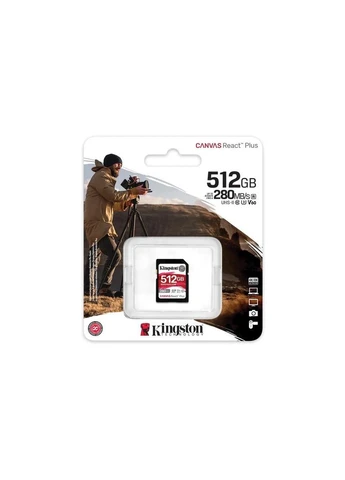 Карта пам'яті 512GB SDXC class 10 UHS-II U3 Canvas React Plus (SDR2V6/512GB) Kingston (372616041)