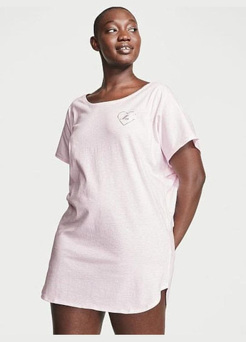 Нічна сорочка Lightweight Cotton Бавовна M/L рожева Victoria's Secret (282964731)