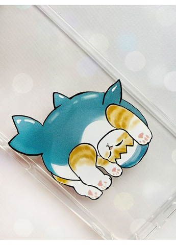 Прозорий чохол для Xiaomi Redmi Note 10 Pro / 10 Pro Max:: Котик акула (принт 378) Creative (360690137)