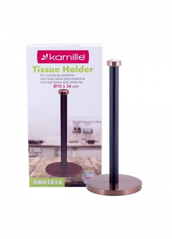 Держатель для бумажных полотенец вертикальный Ø15 х 34 КМ-0181 А Kamille (317045896)