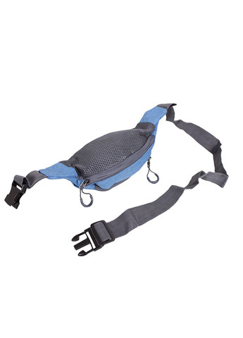 Мужская текстильная сумка на пояс Y302-12SBLUE голубая Dovhani (370848542)