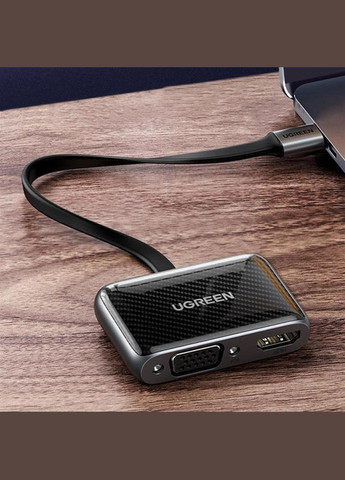 Адаптер CM303 HDMI+VGA - USB Type-C (F/M), Black (70549) Ugreen (336953226)