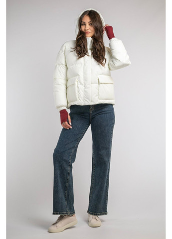 Молочна зимня куртка зимова з кишенями dd CHICLY