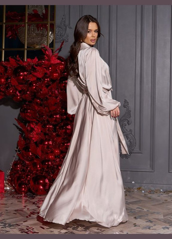 Светло-бежевое вечернее платье 14969 светло-бежевое ISSA PLUS однотонное