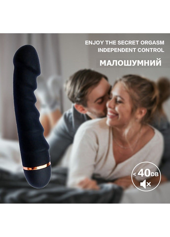 Силіконовий ребристий вібратор фіолетового кольору 16*3.3 см We Love (293292831)