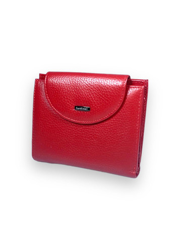 Жіночий гаманець шкіряний 2 відділи для купюр 13 осередків для карт розмір: 12*10*3 см червоний Cardinal (266911676)