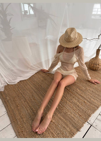 Молочний літній пляжний комплект Garna