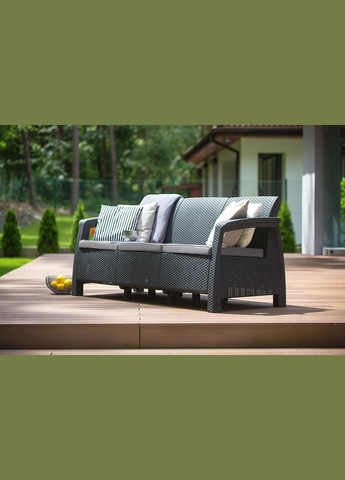 Диван садовий пластиковий CORFU (09120) Коричневий Keter (367982826)