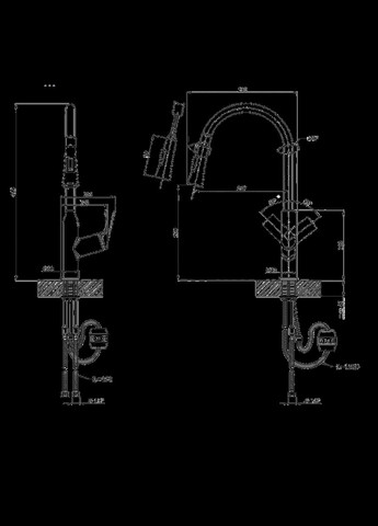 Комплект кухонної мийки KRP Schwarze - 6350HM PVD (3.0/1.0 мм) Kroner (336937045)