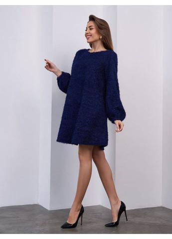 Синя плаття 15412a синє ISSA PLUS однотонна