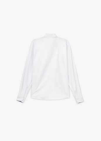 Белая повседневный рубашка однотонная DENIZ