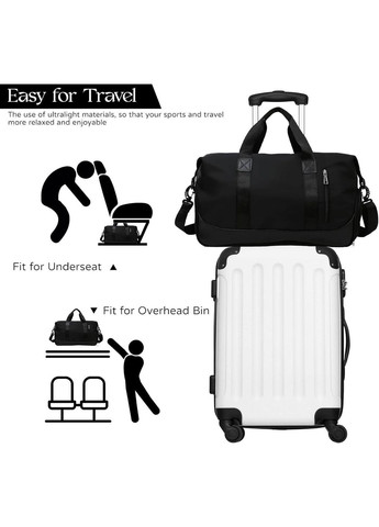 Сумка спортивна для фітнесу з відділення для взуття Чорний колір No Brand (327098449)