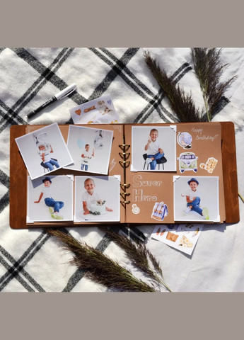 Крафтбук "МАМА" 23x23 с темной обложкой и коричневыми страницами. Your Magnets (336954841)