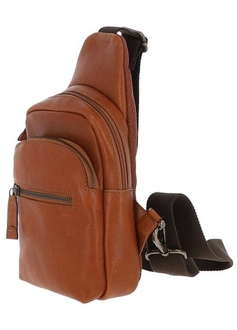 Сумка слинг через плечо мужская из натуральной кожи для телефона и для документов средняя Коричневый 38858 Ashwood (351403579)