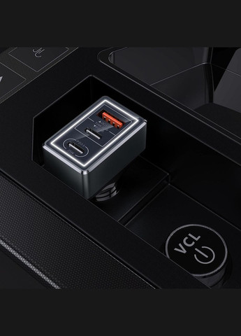 Автомобільний зарядний пристрій 65 Вт 3-портовий адаптер для прикурювача 25 Вт Dual PD та 20 Вт QC 3.0 No Brand (300657466)