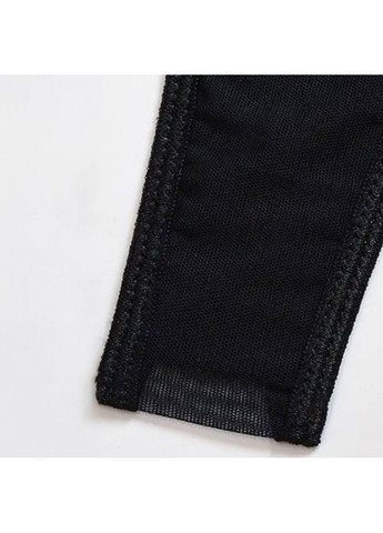 Черный демисезонный эротический комплект с бабочками, гартерами и чокером универсальный размер s/m, черный No Brand